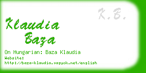 klaudia baza business card